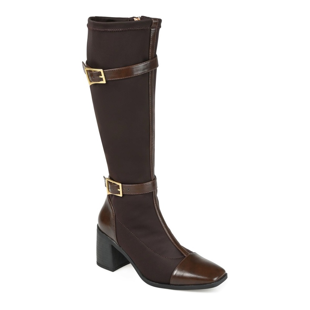 Journee Collection Gaibree Women's Buckle Knee-High Boots